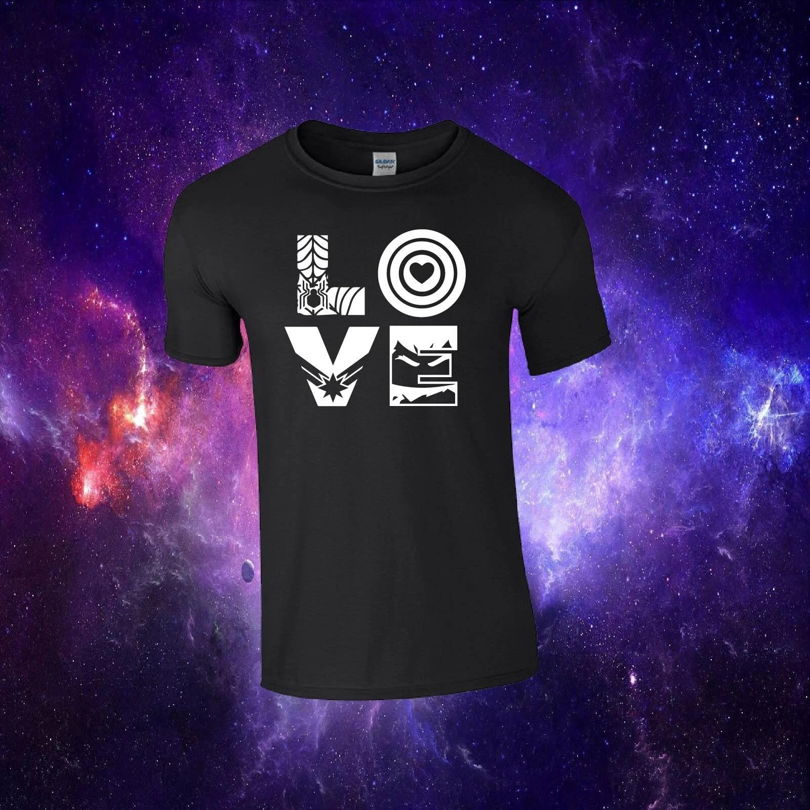 Love Marvel Avengers Super Hero Inspired Kids/Adults Top T-shirt L