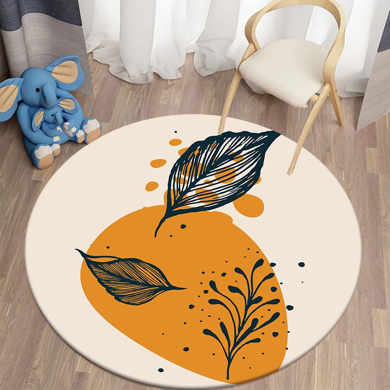 

Круглый ковер с принтом в стиле бохо и каваи, круглый ковер для гостиной, спальни, коврик для пикника, коврик для домашнего декора, круглый ковер 40cm