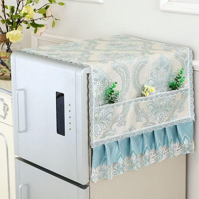 General New Refrigerator Dust Cover Washing Machine Cover Towel Thickened Dust-proof Refrigerator Cover