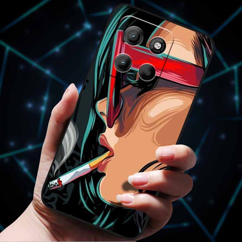 For Motorola Moto G15 4G Case G15Power 2025 New Fashion Black TPU Shockproof Phone Cases For Moto G15 Power Etui Fundas MotoG15