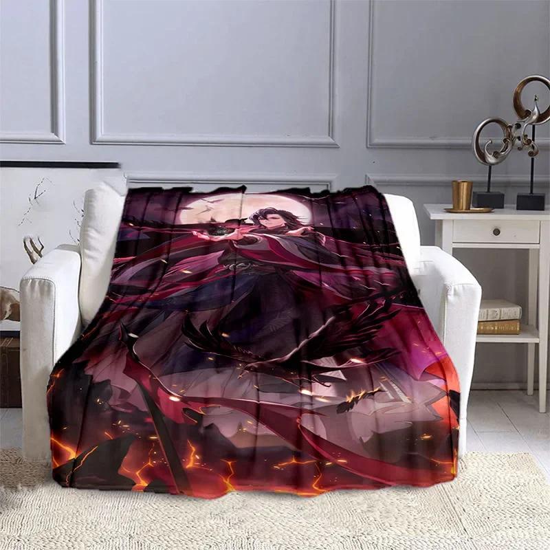 Maßgefertigte Mo Dao Zu Shi Anime-Decke, Flanell-Familiendecke, Cartoon-Mikrofaser-Plüschflanell-Überwurfdecke für Bett, Sofa und Bettwäsche