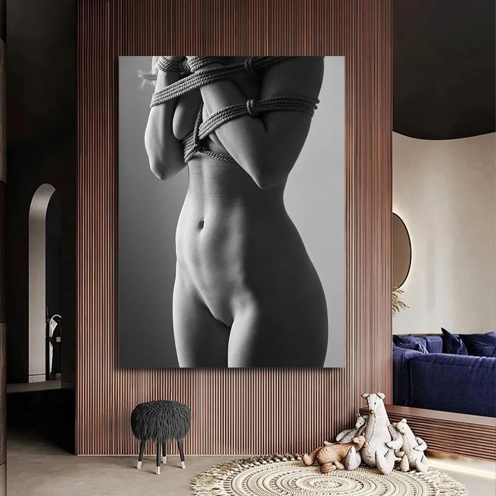 20x30cm Metal Poster Erotica Nude Sex BDSM Shibari Art
