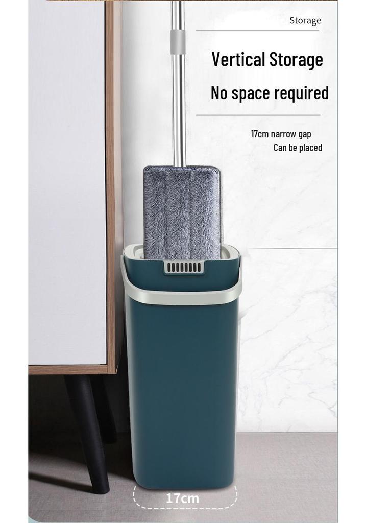 Hands-Free Scratch-Off Tablet Mop for Wooden Floors - Wet & Dry Use, Easy-Cleaning, Flat Mop