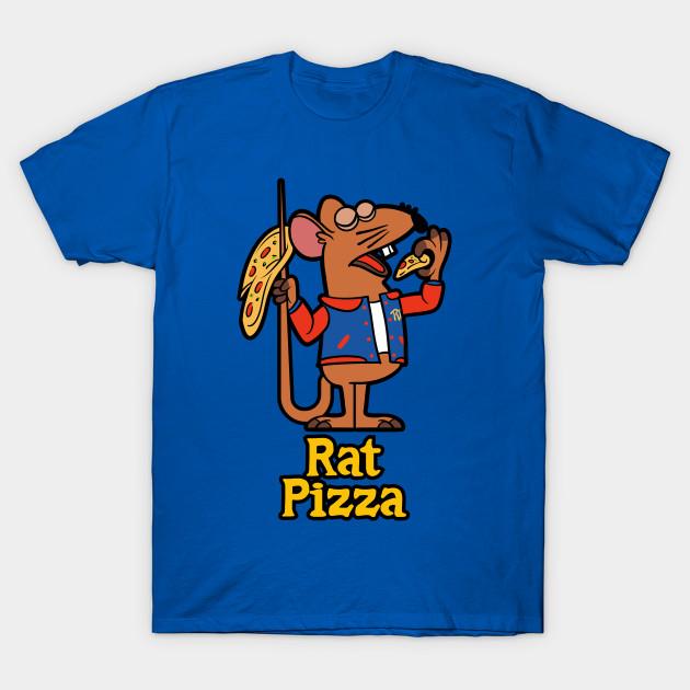 Men Black Print T-shirt Rat Pizza No-Cut Transfer Paper Print Cotton Tshirt M королевский синий