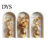 Easy Install Wall Sticker 3 Pcs 3D Vase Stickers Vintage Flower Art Space Extension Self-Adhesive Colorful Floral Blossom Decals for Bedroom