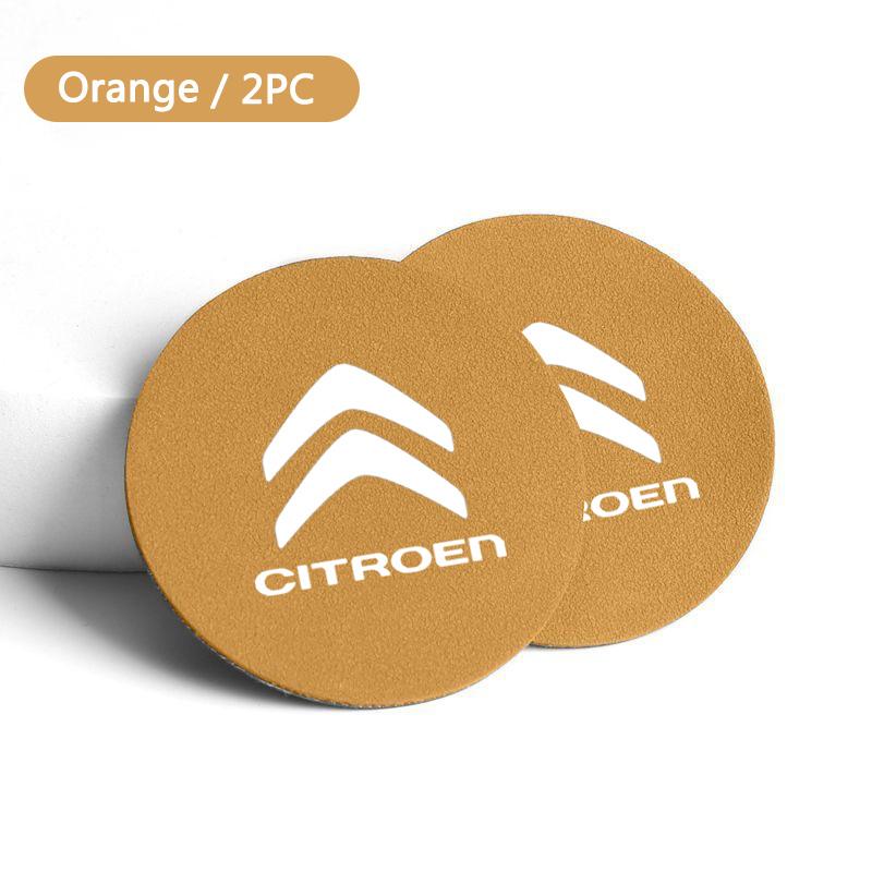 2Pcs Car Anti Slip Mat Coaster Water Cup For Citroen C4 C3 C5 Aircross C1 C CROSSER Berlingo C Elysee C6 C2 Picasso Jumpy VTS C2