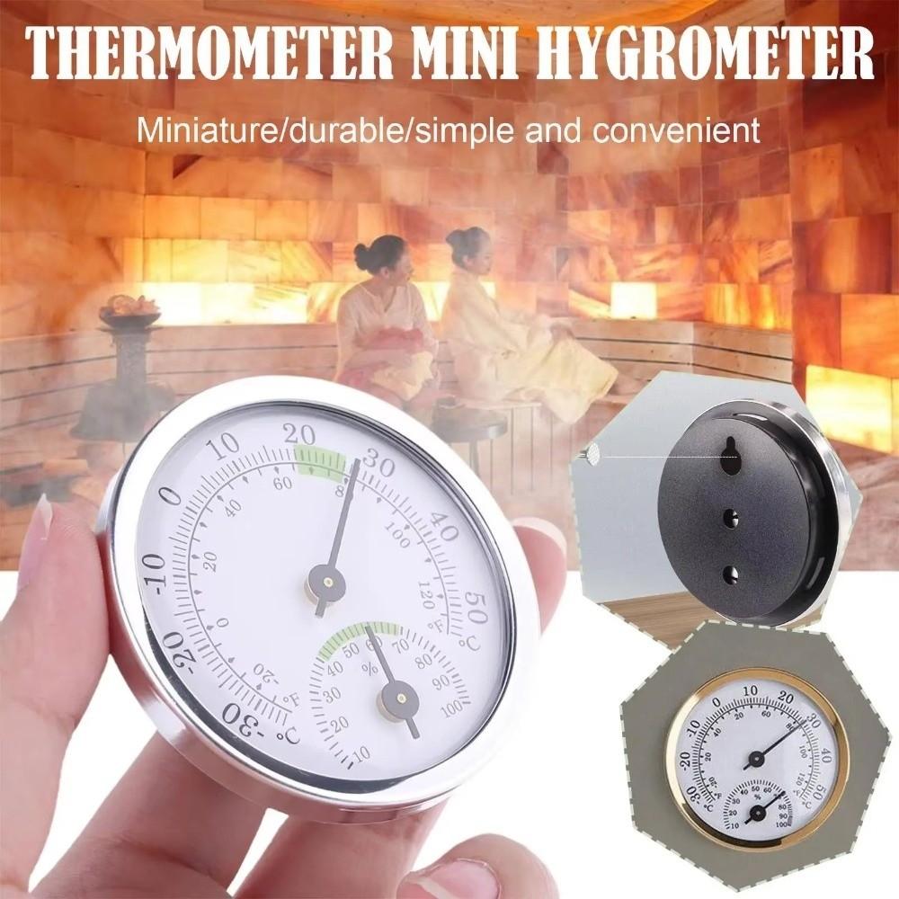 Round Pointer Type Temperature Meter No Battery Required Analog Hygrometer  Home Supply
