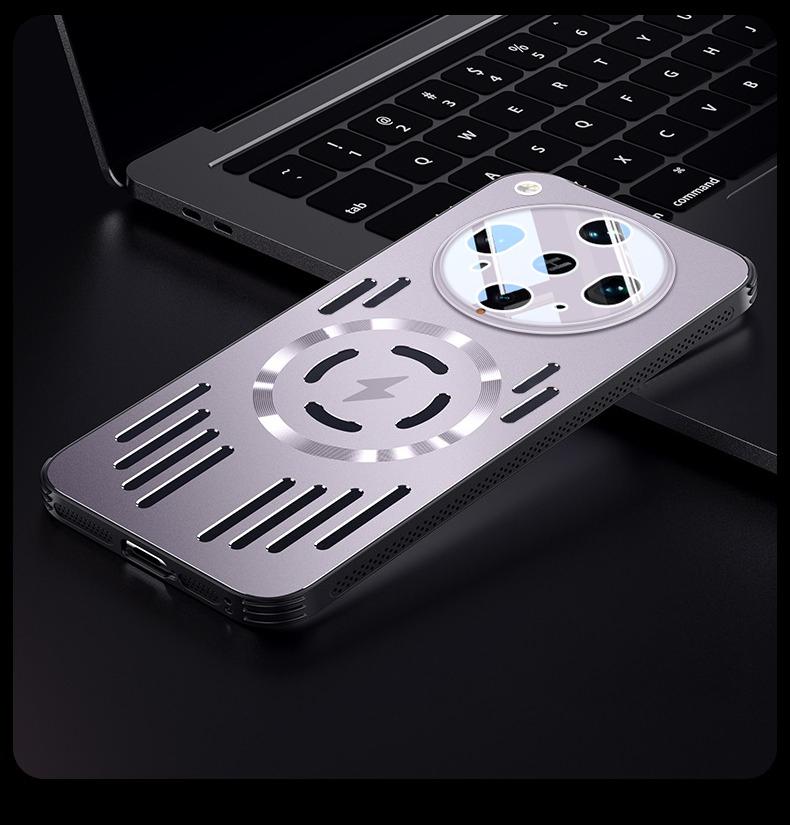 

Металевий магнітний чохол для розсіювання тепла для OPPO Find X8 Ultra X8s X8 Pro Magsafe Алюмінієвий сплав Ударостійкий Жорсткий Чохол for Find X8 Pro фіолетовий