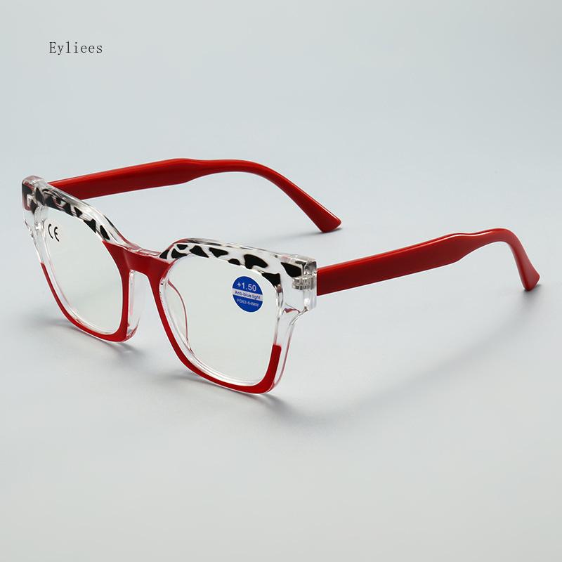 

Fashion Cat Eye Reading Glasses Women Patchwork Rim Optical Frames New Trendy Design Blue Light Blocking Eyeglasses 1