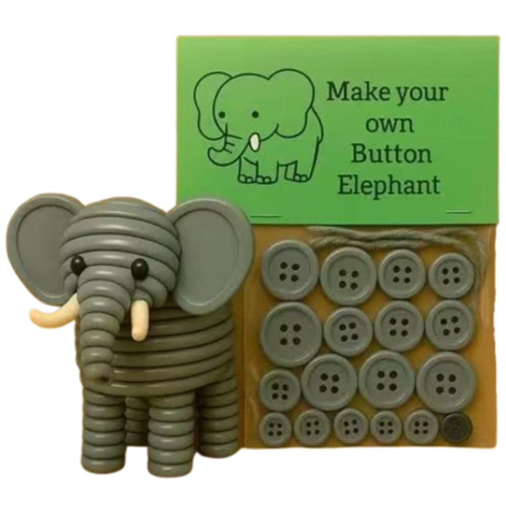 

3D Animals Button Highland Cow Craft Kit DIY Highland Cow Craft Kit Christmas Holiday Elephant