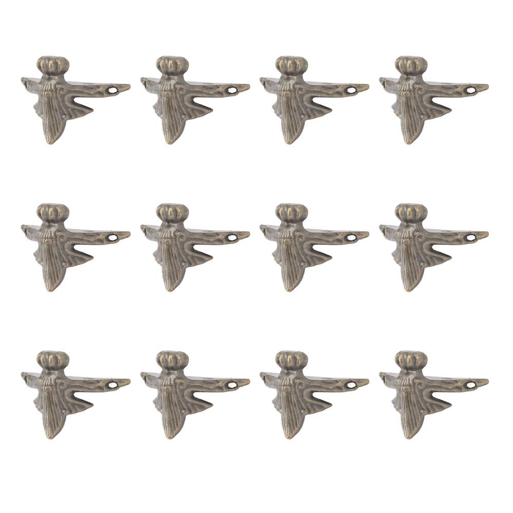 20PCS Hardware Zinc Alloy Wood Box Feet Legs Small Size Bronze Wood Box Legs Durable Antique Storage Box Feet Wood Case