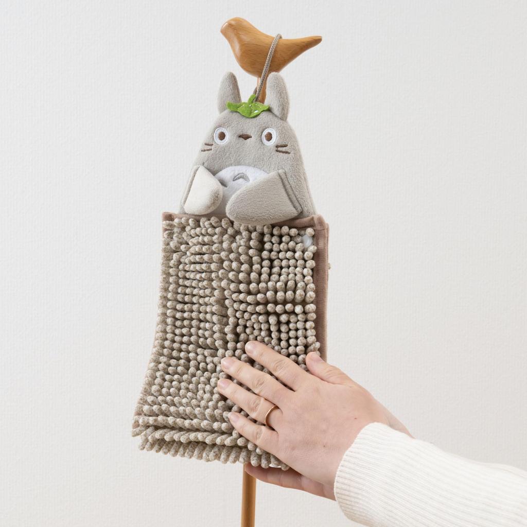 Senko My Neighbor Totoro Fluffy Hand 15 X 20 Cm Using the 65608 Towel, Approx. (when Loop), Beige, Absorbent, Quick-Drying Microfiber,