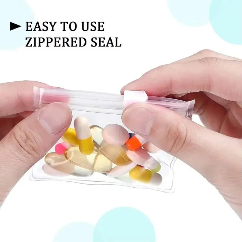 10-300pcs Clear Earring Bags Pill Waterproof Bags Thickened Reusable Storage Pouch for Jewelry Rings Necklace Bracelet