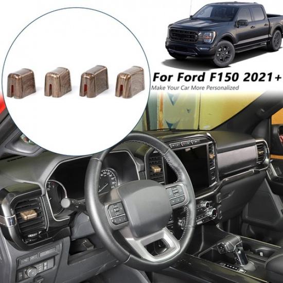 Center Console Air Condition Vent Cover Trim For Ford F150   Wood Grain