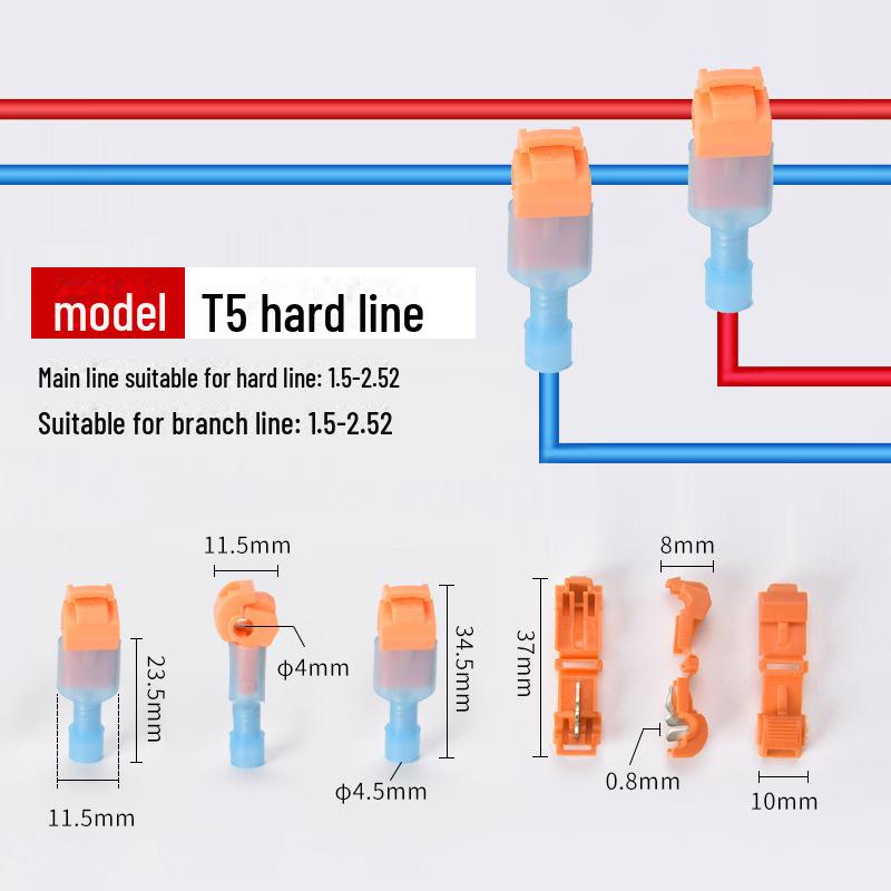 Draht Schnellverbindungs-Klemmenclip: T1T2T3T Typ