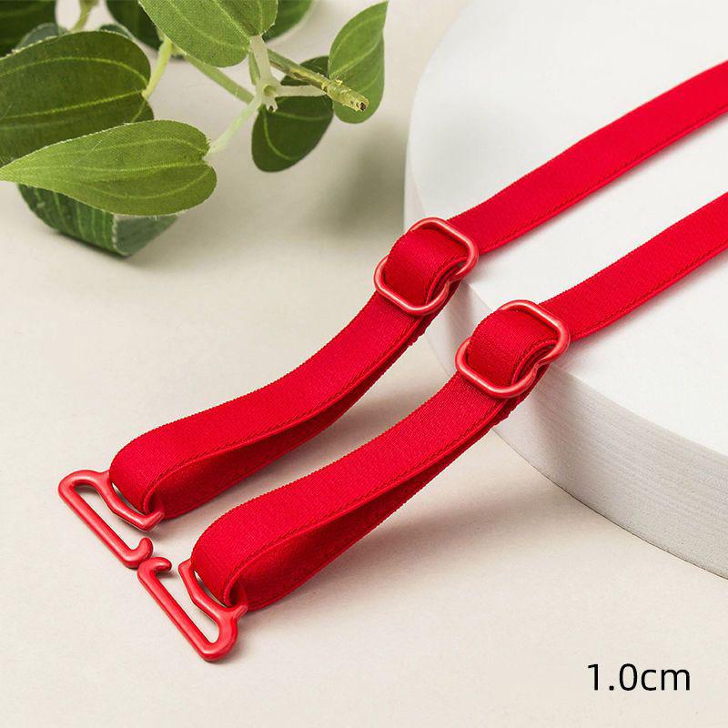 1Pair Slip Resistant Bra Straps Nylon Elastic Bands Rubber Stretch Belt Soft Underwear Spring Tape Ribbon DIY Sewing Accessories