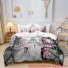 Eiffel Tower Romantic Flowers Bedding Duvet Cover Set 3d Digital Printing Bed Linen Fashion Design Comforter Cover Bedding Sets