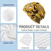 Cool Golden Flower Baroque Print Beanie Hat Women Warm Cycling Bonnet Cap Unisex Knit Hats Headwear Skullies Beanies