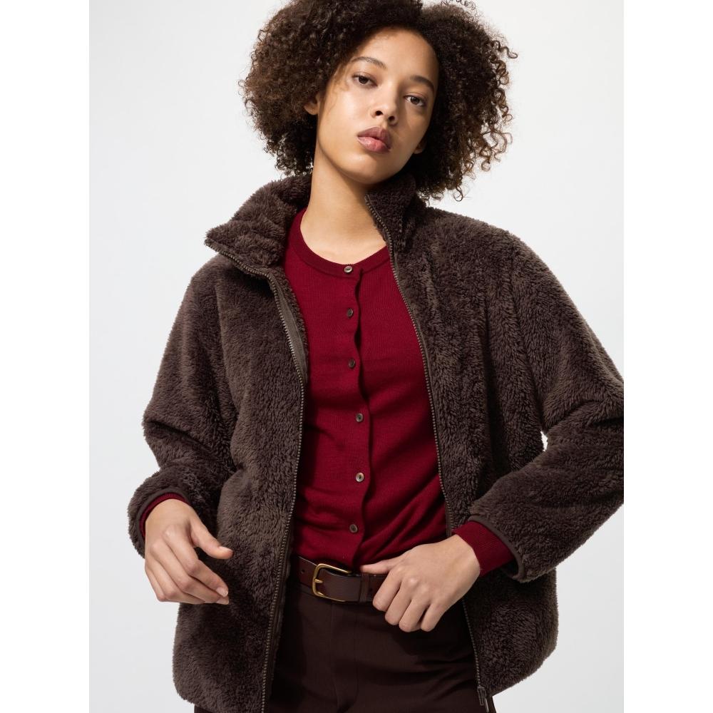 Uniqlo Japan Fur Leaf Fleece Full Zip Jacket
