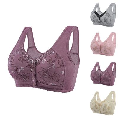 Underwear Women's Sleep Gathering Front Buckle Without Steel Ring Vest Bra