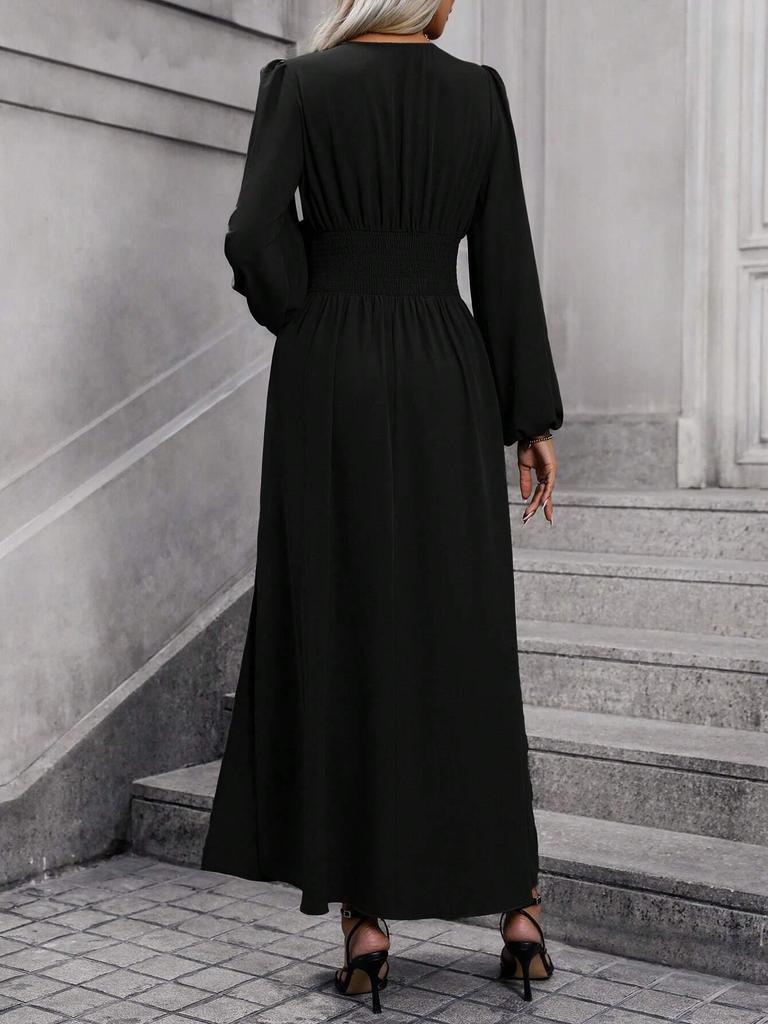 Women's High Slit Lantern Sleeve Dress - Fall/Winter Collection