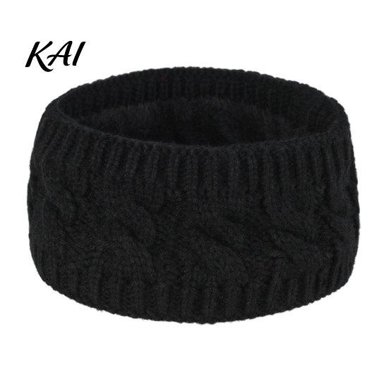 Stretchy Acrylic Ear Warmer Winter Knitted Headband for Women, Soft Fleece Lined Thermal Hair Fashionable Accessories Band, Thickened Plush