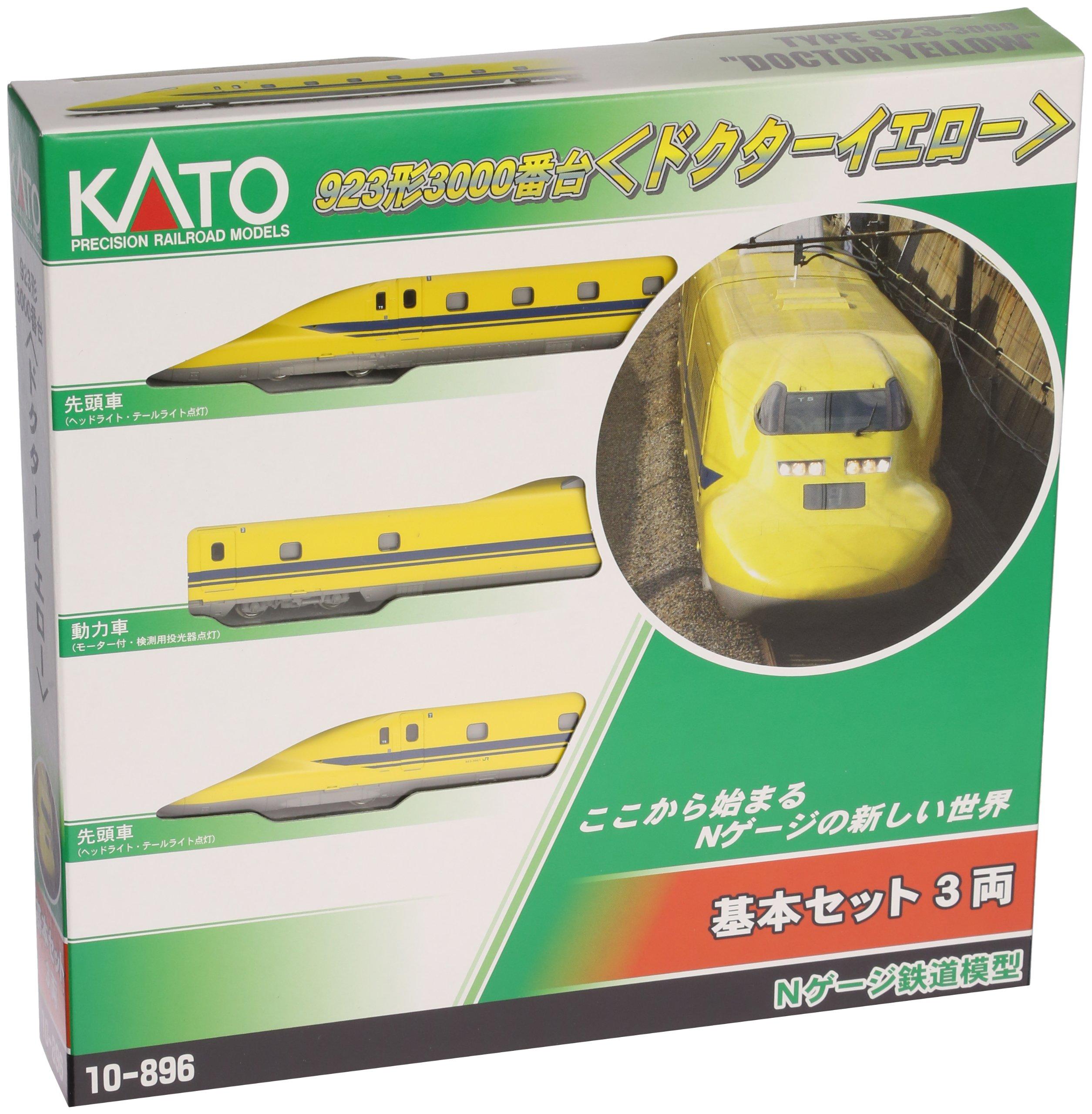 

KATO N Gauge 923 Series 3000 Yellow Basic Set Model Train Dr. 3-Car 10-896