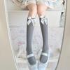 Japanische Blaue Schleife Samt Lolita Over-the-Knee Socken