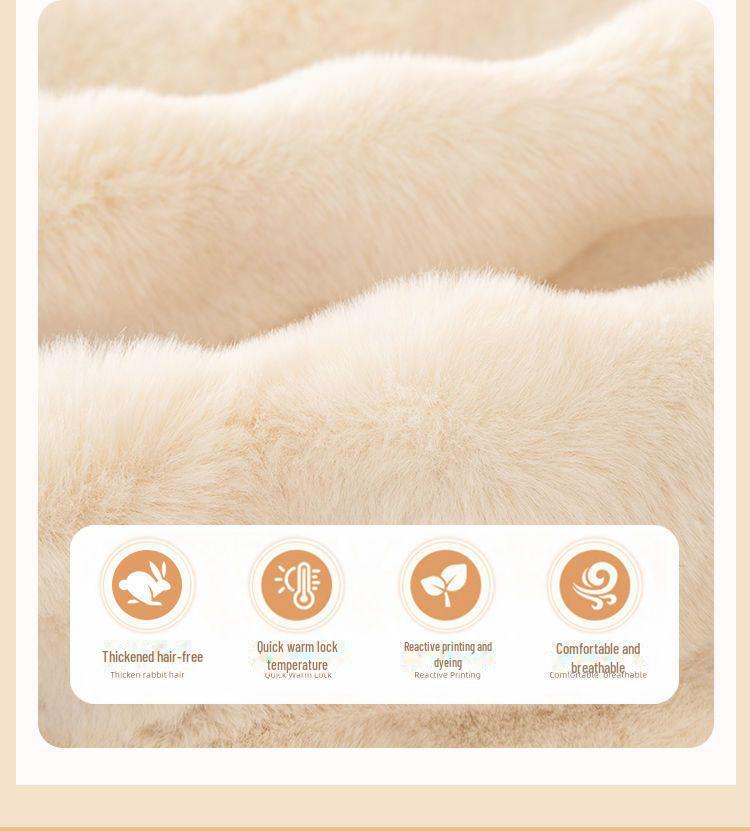 Copridivano in Peluche Antiscivolo, Copertura Totale, Ispessito per l'Inverno, Universale per Tutte le Stagioni