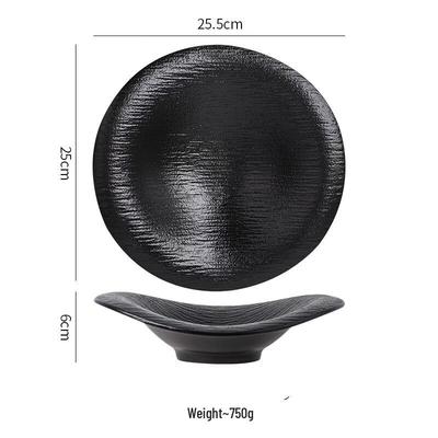 Abay Japanese Style Ceramic Irregular Plates (Set of 2)