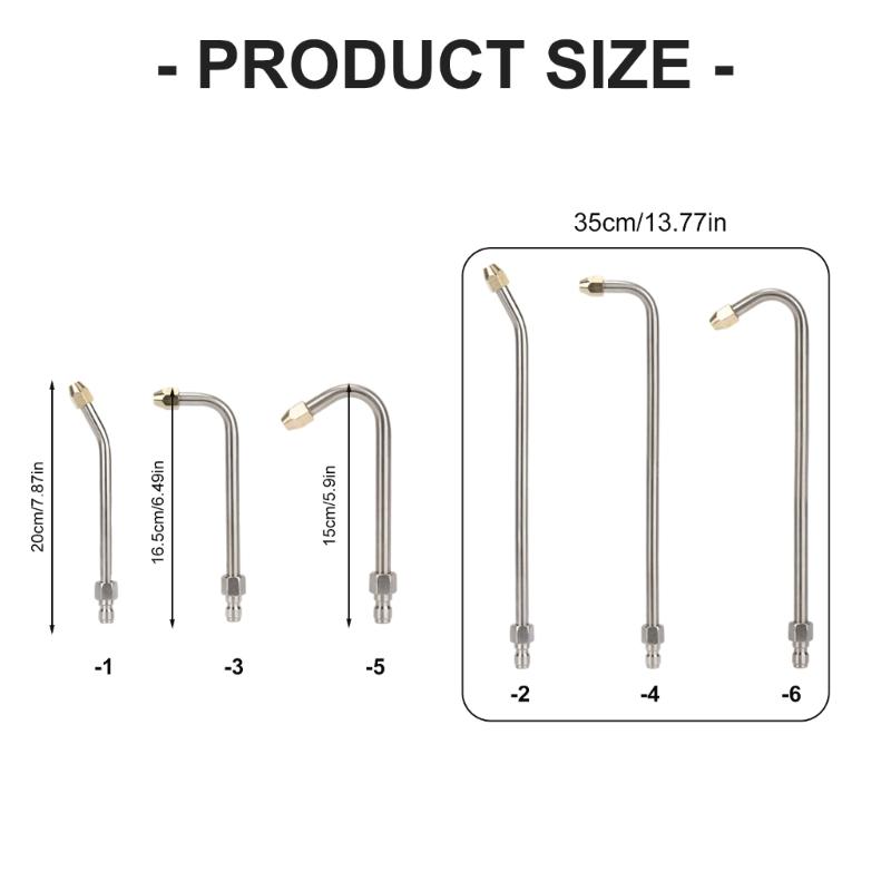 30°/90°/U Stainless Steel with 1/4inch Quick Connection Power Washer Lances Pressure Washer Extension Wand Accessories