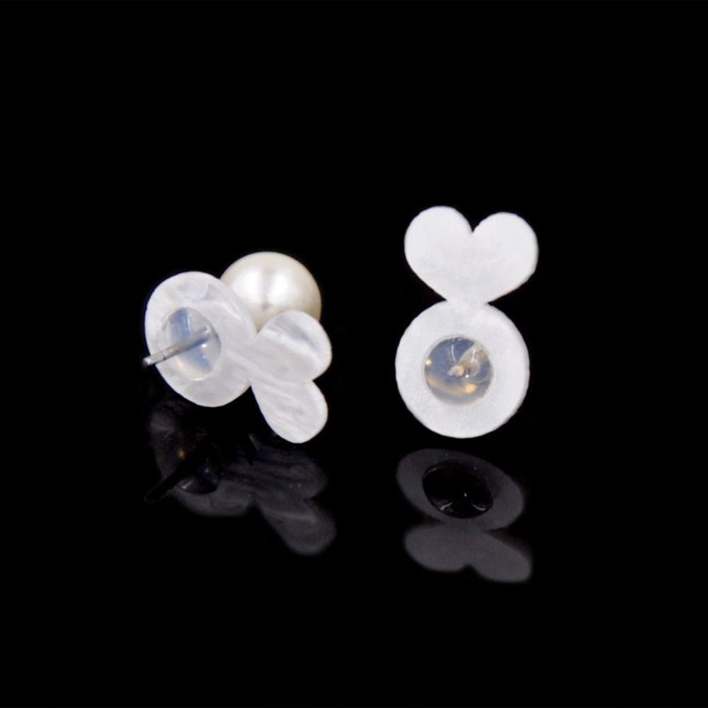 60-80Pcs Rabbit Shape Silicone Ear Back Stoppers Ear Plug Blocked Caps  Earring Support
