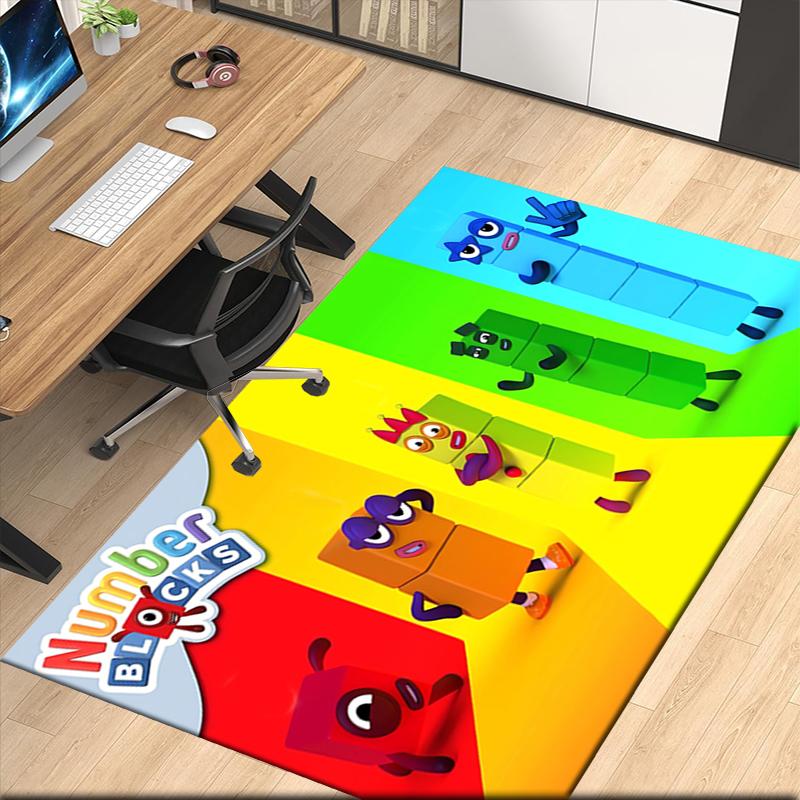 Tappeto Stampato Numberblocks, per Sedia da Ufficio Soggiorno Camera da Letto Cucina Decorazioni Regali.