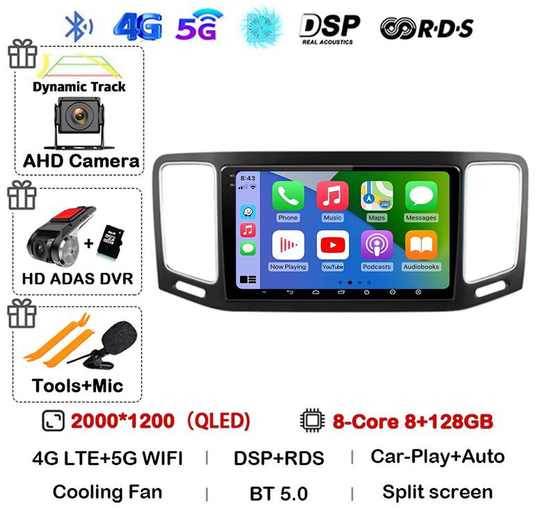 Android 14 Carplay Car Radio For Volkswagen VW Sharan 2012 2013 2014 2015 2016 2017 2018 Multimedia Video Player GPS Stereo DSP