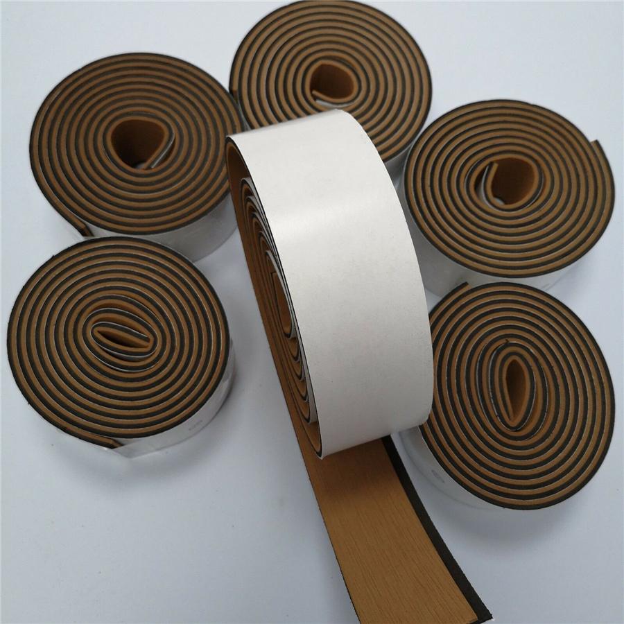 5 Rolls EVA Teak Decking Border For Boat Marine Flooring Carpet Self Adhesive Tape 5.8cmx240cmx6MM Yacht Boat Accessories