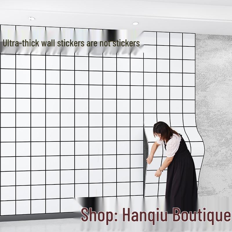 Ultra-Thick Waterproof Self-Adhesive Wall Sticker for Bathroom and Milk Tea Shop Renovation