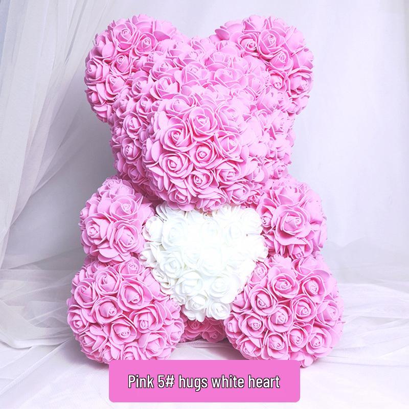High-Grade Rose Foam Bear Gift - Perfect for Valentine's Day, Anniversaries, and Birthdays