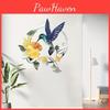 Floral Art Iron Bird Pattern Wall Decoration Round Panel Living Ornaments Room