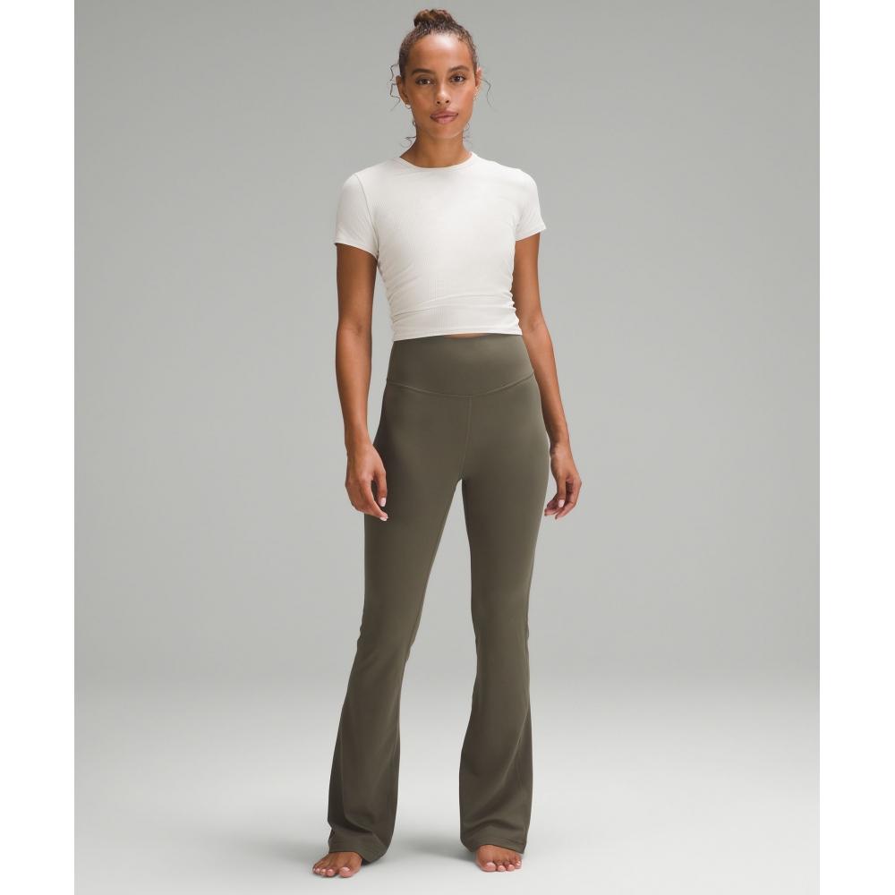 Lululemon Groove Nulu Super High Rise Flared Pant  Regular Army Green