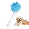 Dog Shampoo Brush for Medium Large Dogs, Long Handle Scalp Massager Grooming Tool, Blue Pet Grooming Brush for Loose Hair and Dead Skin