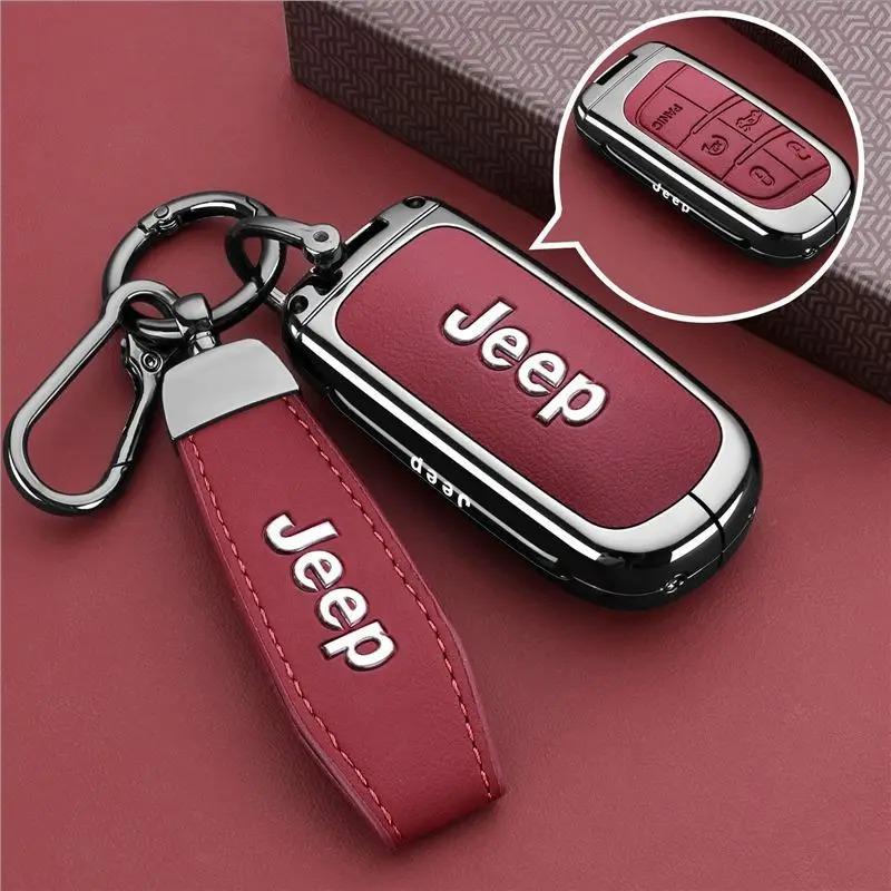 For Jeep WK2 KL BU MP Renegade Grand Cherokee Dodge Ram Charger Challenger Chrysler 300C Journey 5Buttons Car Key Case Cover
