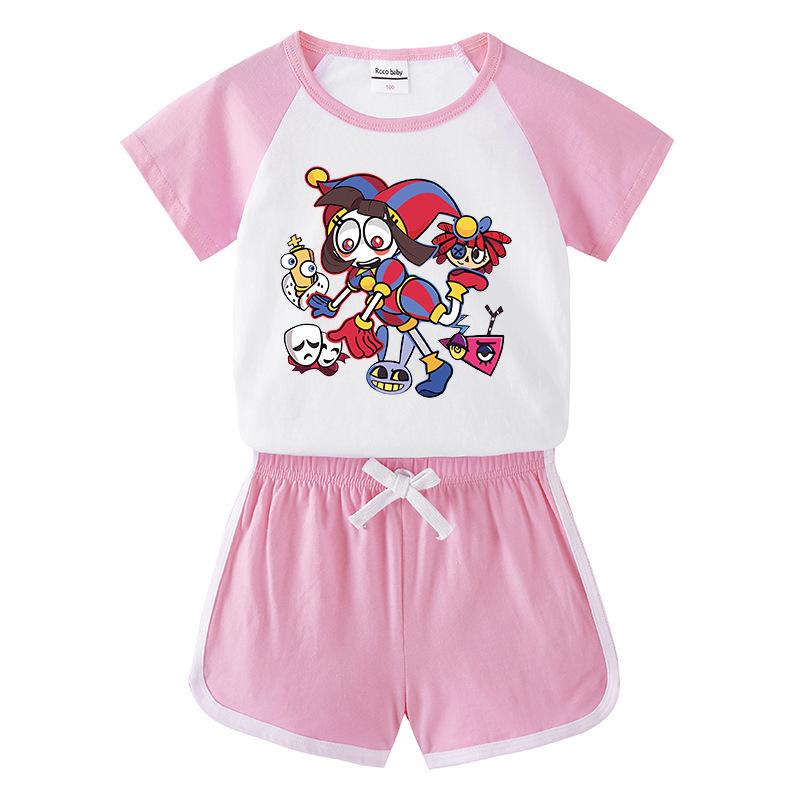 2026 Kids' Summer Clothing Set: Boys & Girls Short Sleeve T-Shirt and Shorts Two-Piece