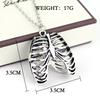Anatomical Human Rib Cage Body Chest Necklace Skeleton Pendant Vintage Medical Men Necklace
