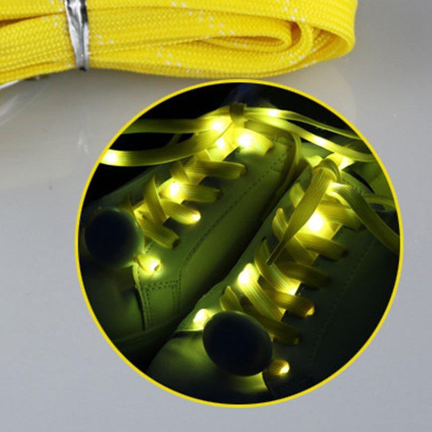 Solu LED Nylon Shoelaces Light Up Shoe Laces Flashing Lighting the ...