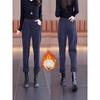 Autumn and Winter Fleece and Thickened Casual Pants, Slimming and Fashionable High-waisted Warm Long Pants, Loose Skinny Pants