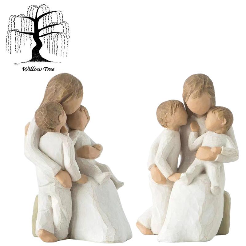 Quietly Willow Tree Figurine Mother Holding Baby Ornaments Home Desk 13cm Gift