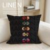 Music Maroon  Cushion Cover Pillowcase Set Pcs X X Breathable Washable Sofa Cushion Cover