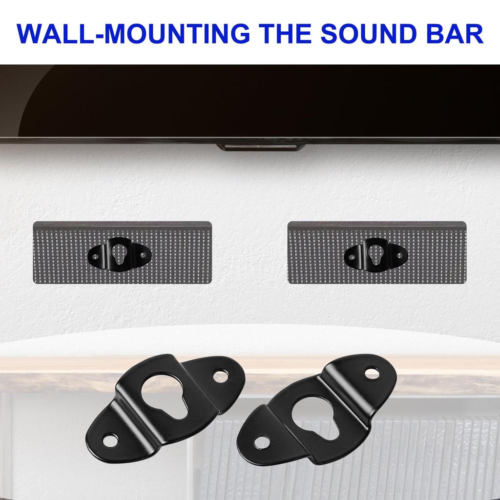 uxcell Wall Mount Speaker Hanger Clothes Rack Iron Hanger Plate Accessory for Surround Sound Box Audio Speaker Hanging 10pcs Bracket, 4.8cm Length,