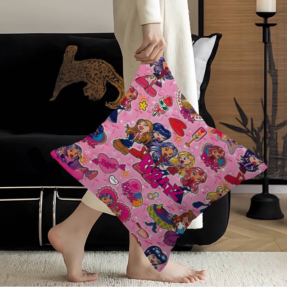 B-Bratzz Fashion M-Mask G-Girl Personalized Pillow Cover Kids Bedroom Wild Party Decor Pillowcase Kid Birthday Shower Gift