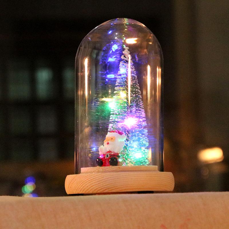 Luminous Cedar Glass Dome Christmas Tree Ornament and Gift